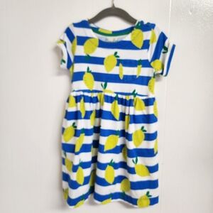 Mini Boden, Jersey Dress, 3-4Y(T), Blue, Yellow